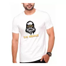 Polera Manga Corta Hombre Chewbacca Con Lentes