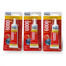 Kit 3 Tubos Cola 25g Artesanato Permanente Tek Bond T6000