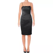 Vestido Satin Negro Marca Bariano Talla 8