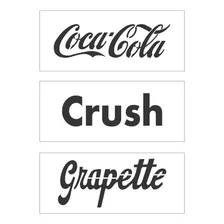 Stencil Estencil Cocacola, Crush Grapette Personalizado