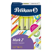 Marcadores Resaltador Pelikan Mark2 Redondo Amarillo X 10