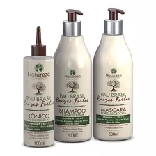 Kit Pau Brasil Raízes Fortes Natureza Cosméticos 3 Itens