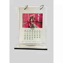 Calendario Personalizado Sobre Acrílico Con Frase Grabada