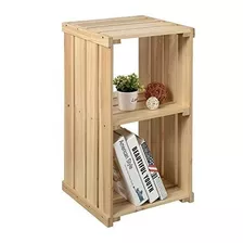 Mygift Cajón 26 Pulgadas De Madera Natural Diseño 2-cuba De 