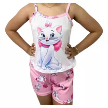 02 Pijama Infantil Personagem Ec Suede Pijama Verão Infantil