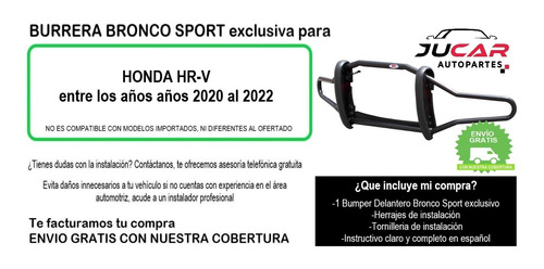 Bumper Delantero Sport Honda Hrv 2020-2022 Foto 3