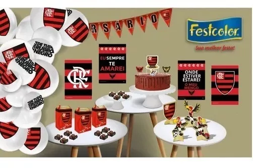 Festa Flamengo - Kit Decorativo Só Um Bolinho 