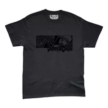 Playera Anime Gris Dorohedoro Kaiman Nikaido Banner Negro