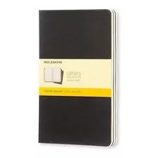 Caderneta Moleskine Cahier, Preto Com 3 Uni, Quadriculado G