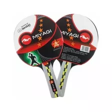 Par De Raquetas Miyagi 5 Estrellas Ping Pong Originales
