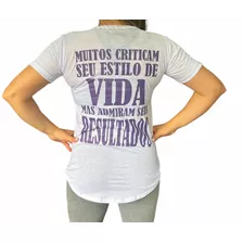 Camiseta Long Feminina Muscle Strong Treino Musculação F