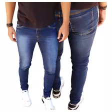 Calça Masculina Jeans Skinny Slim C/lycra Justa Na Perna