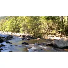 Terreno Montanhoso Com Pequena Cachoeira E Açude