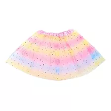 Falda Tutu Princesa Disfraz Niña Danza Brillantes Colores