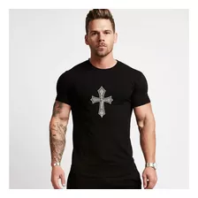 Camiseta Masculina Blusa Casual E Academia Fitness - Cruz