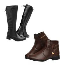 Kit 2 Pares Bota Montaria E Coturno Feminino Chick Oferta