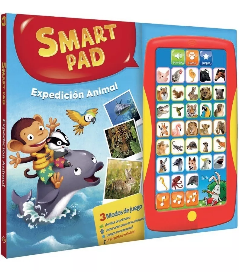 Libro Smart Pad Expedicion Animal Con Sonidos Para Niños