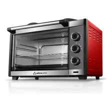 Horno Eléctrico Ultracomb 45 Lts Rojo Doble Anafe Uc-45acn