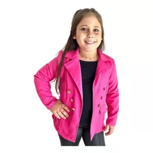 Casaco Feminino Infantil Blazer Alfaiataria Menina Modinha