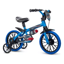 Bicicleta Infantil Aro 12 Menino Veloz Azul E Preta Nathor 