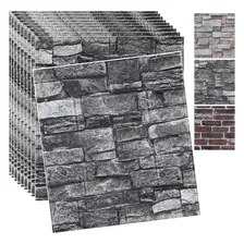 Laminas Ladrillo Piedras Grises Adhesiva Pack De 10 Pared