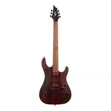 Guitarra Elétrica Cort Kx Series Kx300 Etched De Mogno Black Red Engraved Com Diapasão De Pau Ferro