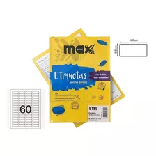 Etiqueta 6189 Caixa C/100 Folhas 60 Etiq/folha Maxprint