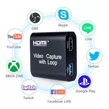 Capturadora Vídeo Hdmi Uhd 4k 60fps Usb3,0 Stream Win Mac 