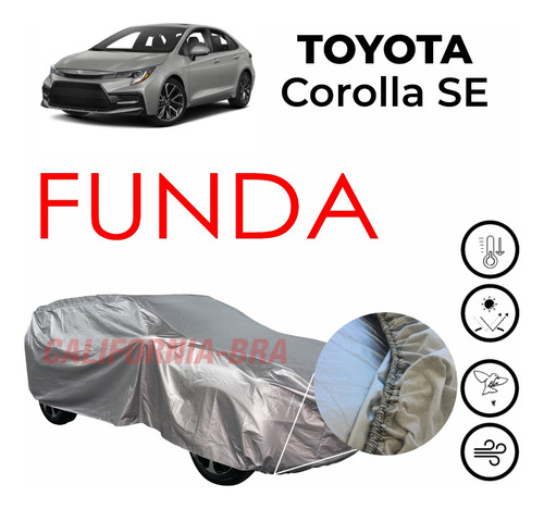 Funda Cubierta Lona Cubre Para Toyota Corolla Se 2023 Foto 2