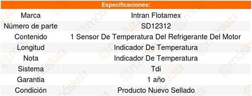 Sensor Refrigerante Cts A8 Quattro Turbo 12 A 13 Intran Foto 3