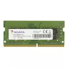 Memória Ram Premier Color Verde 8gb 1 Adata Ad4s266638g19-s