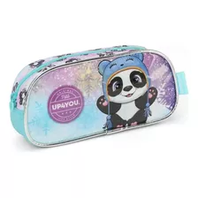 Estojo Escolar Infantil Luxcel Up4you Panda - Ei39364up Cor Verde