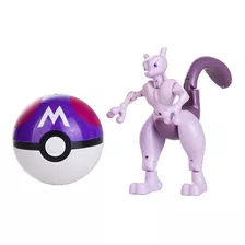 Brinquedo Pokemon Mewtwo Na Pokebola Boneco Articulado