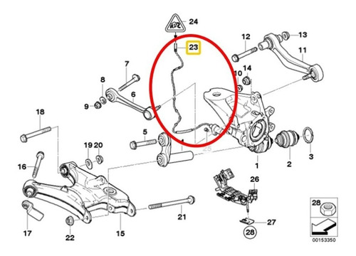 Sensor Abs Trasero Izquierdo-derecho Bmw X5 E53 3.0-4.4-4.6  Foto 7