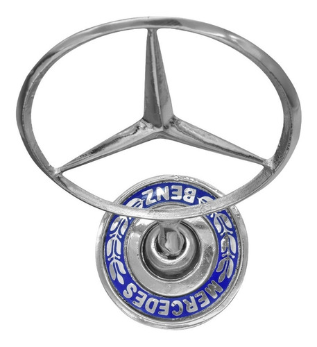 Emblema Mirilla Cofre Mercedes Benz Base Azul Metalico Foto 5