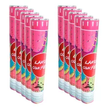 10 Lança Confete Colorido Metalizado Para Festa Balada