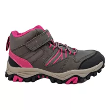 Zapatilla Niña Con Caña / Gris Y Fucsia Znc1000