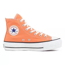 Tênis Converse All Star Chuck Taylor Plataforma Hi - Laranja