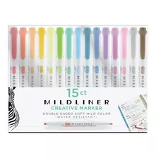 Marcadores Doble Punta Pack De 15 Zebra Pen Mildliner