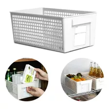 Canasto Organizador Heladera Cocina Frutas Multiuso Alacena Color Blanco