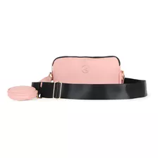 Bolsa Crossbody Lucentzza Nylon Con Monedero Para Mujer Color Rosa