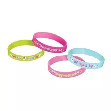 Favor De Minnie Mouse De Goma Pulsera Para 4