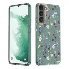 Funda Para Samsung Galaxy S22 - Verde Con Flores