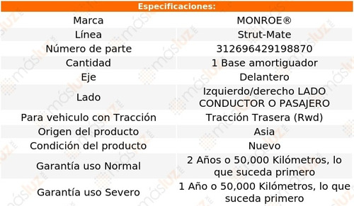 (1) Base Amortiguador Strut-mate Izq/der Del M35 Rwd 06/07 Foto 3