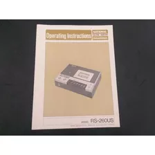 Manual Tape Deck Panasonic Rs-260us Original 