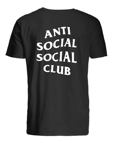 Camiseta - Camisa - Anti Social Social Club - Preta Tumblr