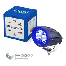 Kit 2 Farol Milha Oval Led Azul 20w 9-60v Universal Off-road