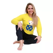 Pijama Ovelhinha Infantil Longo Fechado Feminino Inverno