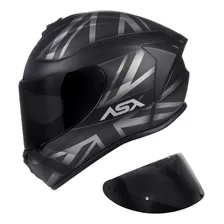 Capacete Axxis Uk Preto Fosco + Viseira Fumê