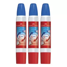 Cola Gel Faber Castell 2 Bicos Escolar Material Transparente